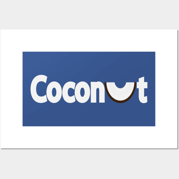 Coconut typography design Wall Art by DinaShalash